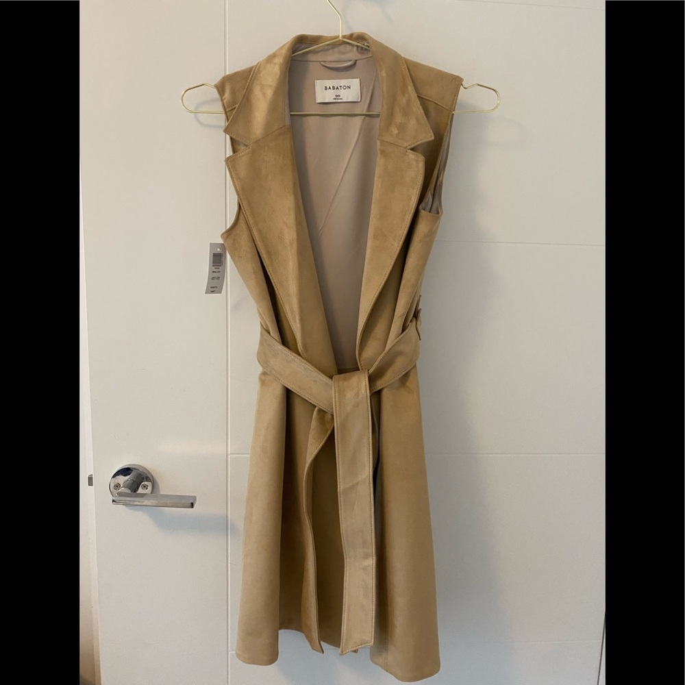 Babaton Suede vest XXS NWT